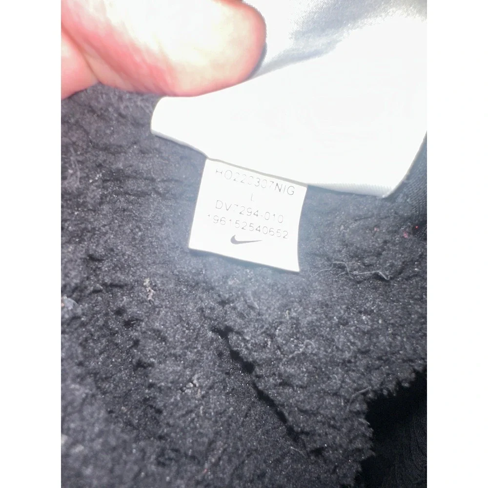 Nike Therma-FIT Faux Fur Black Jogger Sweatpants DV7294-010 Mens Large